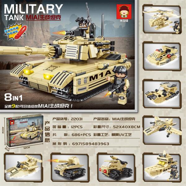 Military Tank 8 in 1 (686 pcs)