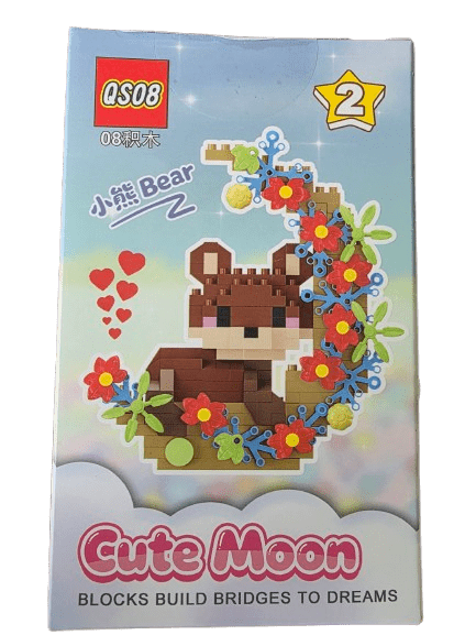 Cute Moon Micro Diamond Animal Figurine: BEAR