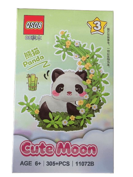Cute Moon Micro Diamond Animal Figurine: PANDA