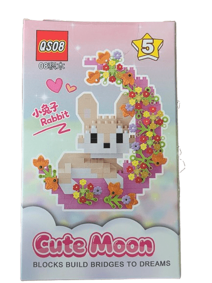 Cute Moon Micro Diamond Animal Figurine: RABBIT