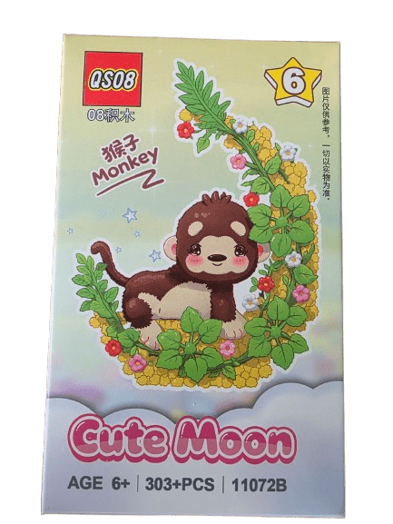 Cute Moon Micro Diamond Animal Figurine: MONKEY
