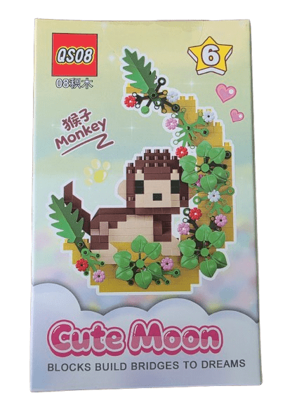 Cute Moon Micro Diamond Animal Figurine: MONKEY